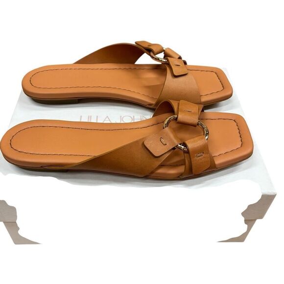 Ulla Johnson Women's Ring Leather Sandals in Pecan Brown NWB Size 40 - Picture 5 of 9